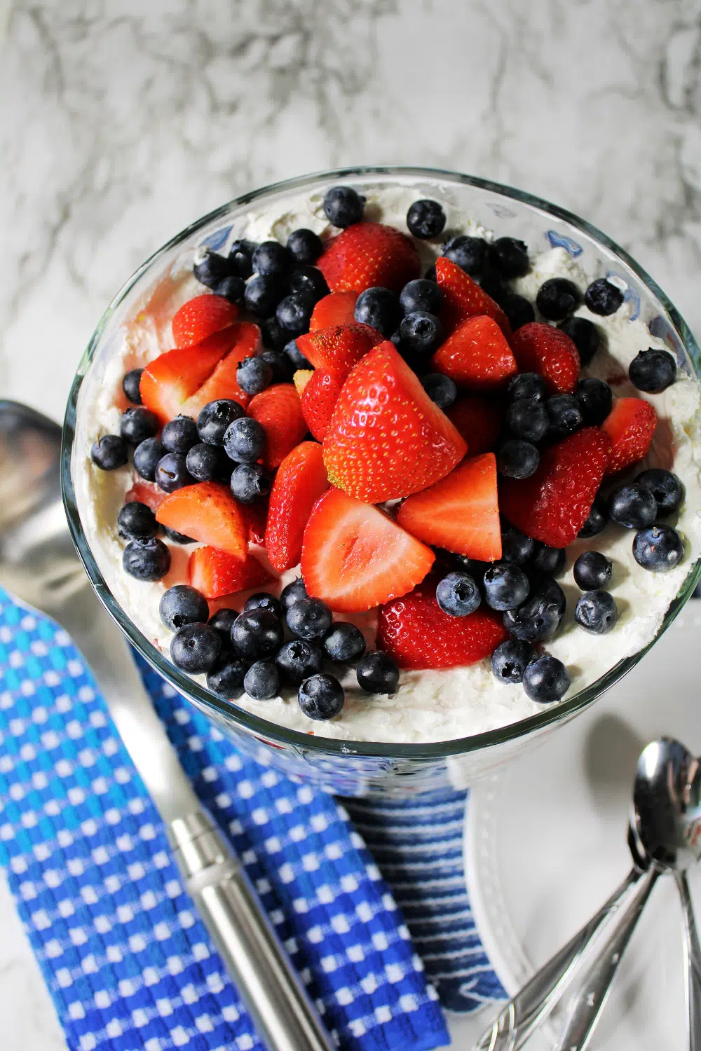 RED WHITE AND BLUE TRIFLE