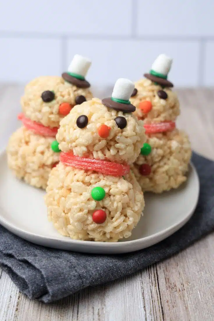 Snowman Rice Krispy Treats