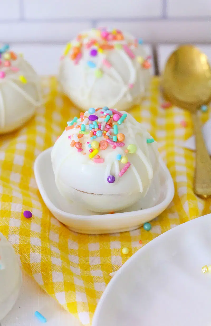 Sugar cookie hot cocoa bombs