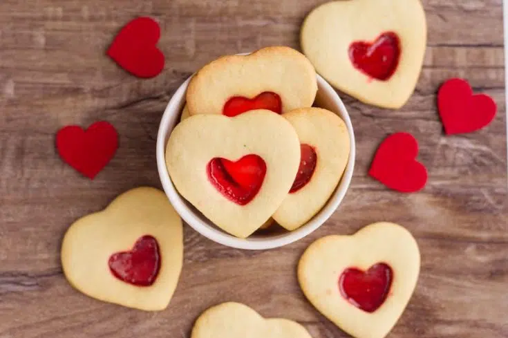 Valentine Stained Glass Cookies