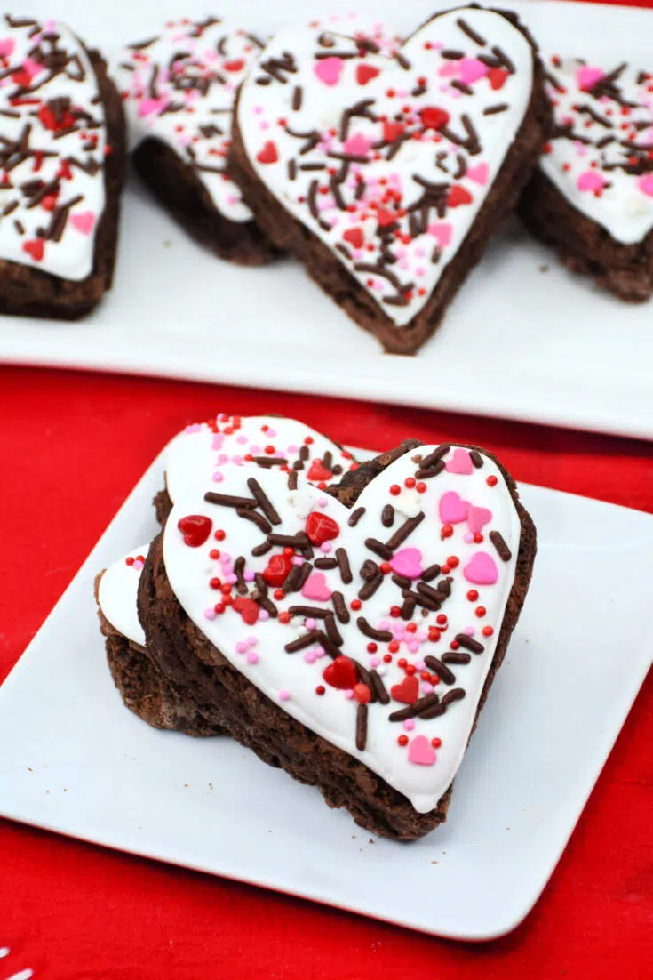 White Chocolate Brownie Hearts Recipe